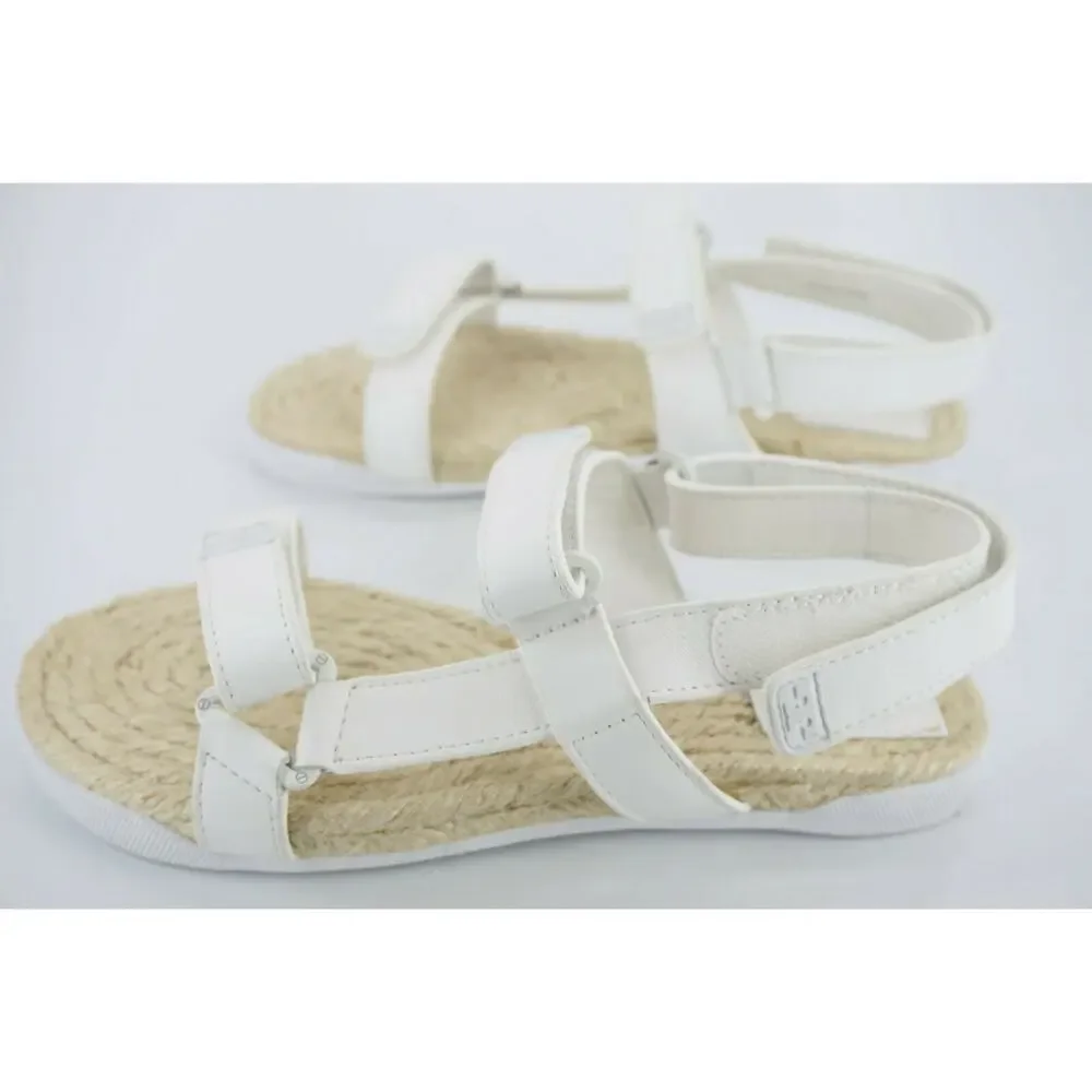 Tory Burch Bumper Espadrille Flat Beach Sandals Size 5.5 Hook Loop NIB Rope
